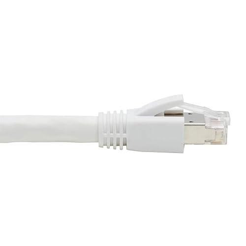 TRIPP LITE Cat8 Snagless Ethernet Cable, 25G/40G Certified Network Patch Cable, 22 AWG S/FTP, PoE, White, 25 ft. (N272-025-WH) 25-ft.
