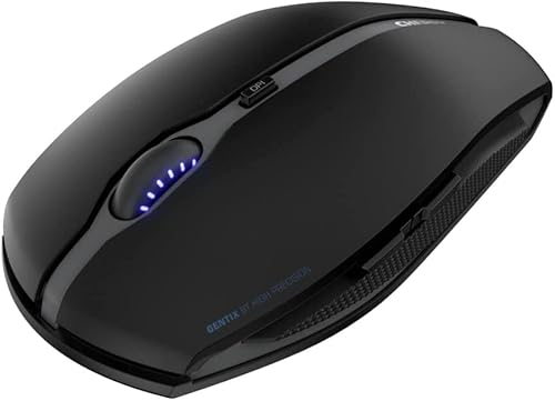 Cherry GENTIX BT Wireless Bluetooth Mouse, Multi-Device Function for up to 3 Devices, Switchable Resolution (1K/2K DPI), 7 Buttons and Scroll Wheel, Battery Operated (Black)