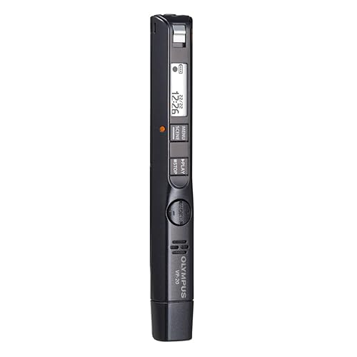 OM SYSTEM Olympus VP-20 Digital Voice Recorder with Stereo Microphones, Noise canceling, Built in Direct USB.