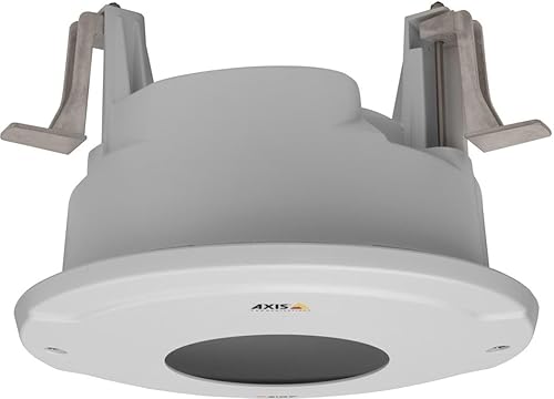 Axis 01156-001 Indoor/Outdoor Ceiling Mountable Recessed for P3225, P3227, P3228, P3364 and P3365 Dome Camera - Silver and White
