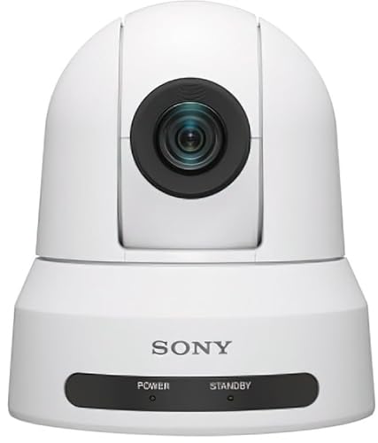 Sony Pro SRG-X40UHW.UC Standard PTZ Camera, White; Simple UVC or HDMI Connection; 30x Optical Zoom; 1/2.5 CMOS; DC 12V; 3840 x 2160 Max Resolution; Auto/Manual Focus; Day/Night; Image Stabilizer