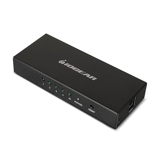 IOGEAR 8K HDMI Splitter, 4-Port, 60Hz, Metal Housing, 1 Input to 4 Outputs GHSP8824