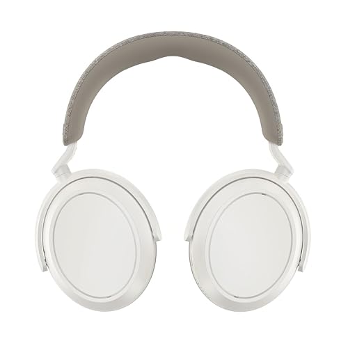 SENNHEISER Momentum 4 Wireless Headphones - Bluetooth Headset for Crystal-Clear Calls with Adaptive Noise Cancellation, 60h Battery Life, Customizable Sound and Lightweight Folding Design, White