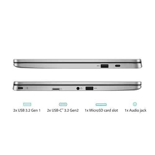 ASUS ChromeBook/SILVER/14.0 FHD non-Touch/N4020/4GB/Intel UMA/64GB/Chrome Music