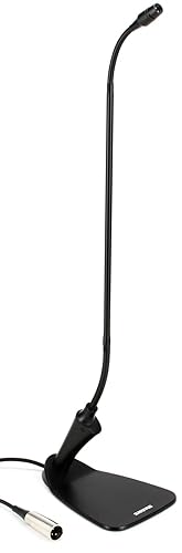 Shure CVG18D-B/C 18 Gooseneck Condenser Microphone with Integrated Desktop Base, inch 18-inch Gooseneck Mic with Desktop Base