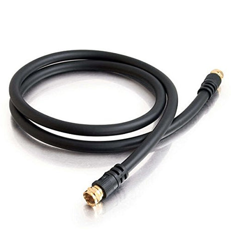 C2G 29131 Value Series F-Type RG6 Coaxial Video Cable, Black (3 Feet, 0.91 Meters) 3ft