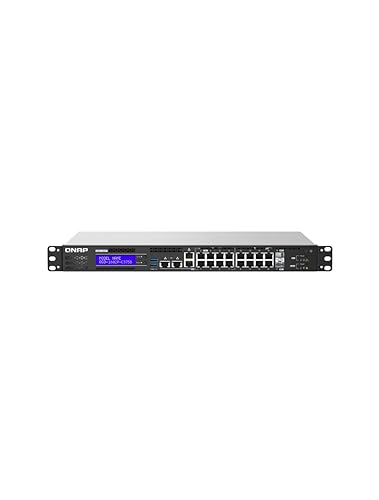 QNAP QGD-1602P-C3758-16G 18 Port Smart Edge PoE Switch with 2.5GbE and 10GbE Capability, Intel Atom C3758 CPU, 16gb ram 10 GbE Ports 16GB RAM