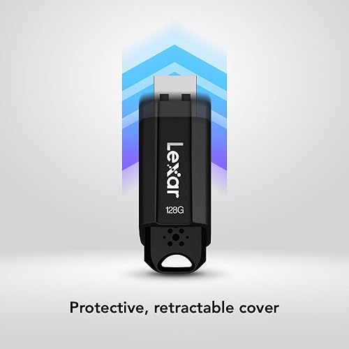 Lexar 128GB JumpDrive S80 USB 3.2 Gen 1 Flash Drive for Storage Expansion and Backup, Up to 150MB/s Read, Black (LJDS080128G-BNBNU) Black 128GB