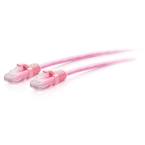 C2G 2.1M (7Foot) CAT6A Extra Flexible Slim Ethernet Cable, Ideal for use with Router, Modem, Internet,Wifi boxes, Xbox, PS5, Smart TV, SKY Q, IP Camera. Delivering Ultra Fast Internet Speeds. PINK Pink 7 Foot