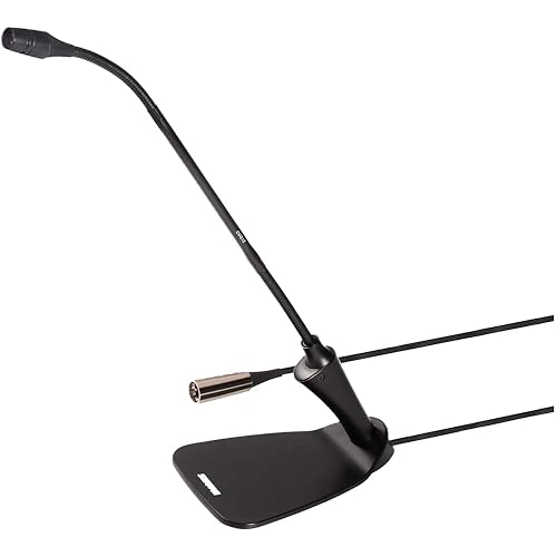 Shure CVG12D-B/C 12 Gooseneck Condenser Microphone with Integrated Desktop Base, inch 12-inch Gooseneck Mic with Desktop Base