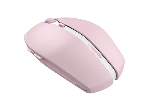 CHERRY GENTIX BT Wireless Bluetooth Mouse, Multi-Device Function for up to 3 Devices, Switchable Resolution (1000/2000 DPI), 7 Buttons and Scroll Wheel, Battery Operated, Black (Cherry Blossom)