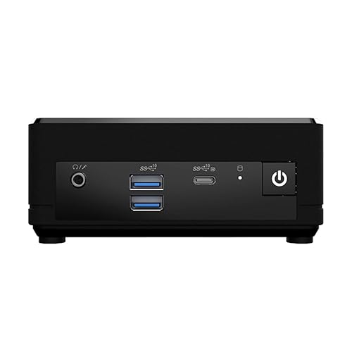 MSI Cubi N ADL Barebone Mini PC: Intel Pentium N200, Intel UHD, WiFi, Dual Display, Type C: Black ADL S-054BUS