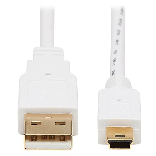 Tripp Lite, Safe-IT, USB-A to USB Mini-B, USB 2.0, Male-to-Male Cable, PVC VW-1 Jacket, White, 6 Feet / 1.83 Meters, Limited Life Manufacturer's Warranty (U030AB-006-WH) USB-A to USB Mini-B 6 Feet / 1.83 Meters