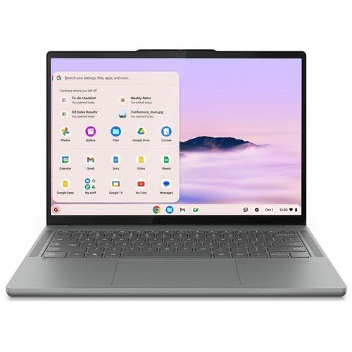 Lenovo Chrome 14M9610 83MW000EUS 14 Touchscreen Chromebook - WUXGA - 60 Hz - Octa-core (ARM Cortex X925 + Cortex X4) - 16 GB - 256 GB Flash Memory - English Keyboard - Luna Gray - MediaTek Kompanio U