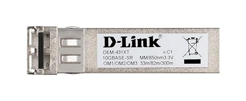 D-Link 10GBASE-SR Multi-Mode SFP+ Optical Transceiver Module, up to 550m (DEM-431XT) Multi-Mode Transceiver