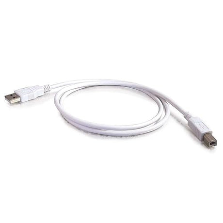 C2G 13401 USB Cable - USB 2.0 A Male to B Male Cable, White (16.4 Feet, 5 Meters)