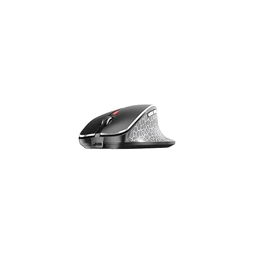 Cherry MW 8C Ergo Wireless & Rechargeable Mouse Ergonomic Right-Handed Bluetooth or Wireless Connection AES-128 Encrypted High-Precision Sensor Black