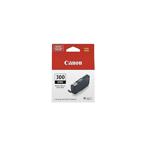 Canon PFI-300 Lucia PRO Ink, Matte Black, Compatible to imagePROGRAF PRO-300 Printer, Standard (4192C002)
