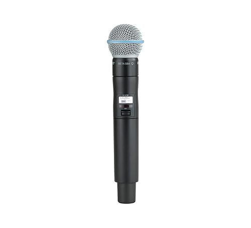 Shure ULXD2/B58 Handheld Transmitter with BETA 58A Vocal Mic Capsule - for use with ULX-D Digital Wireless Microphone Systems, Receiver Sold Separately | G50 Band (ULXD2/B58=-G50) G50 Band (470 – 534 MHz)