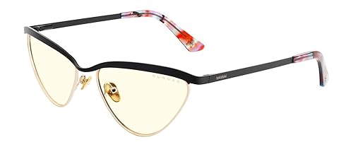 Gunnar Gaming & Computer Glasses - Year of the Dragon - Frame Color: Onyx - Gold, Lens Tint: Clear (Blocks 35% Blue Light & 100% UV Light) - Blue Light Blocking Glasses, Onyx lens: clear (35% blue