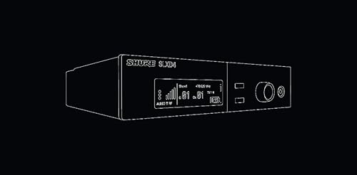 Shure SLXD4 Single Channel Receiver - for use with SLX-D Digital Wireless Microphone Systems, Transmitter Sold Separately | H55 Band (SLXD4=-H55) H55 Band (514-558 MHz) H55 Band (514-558 MHz)