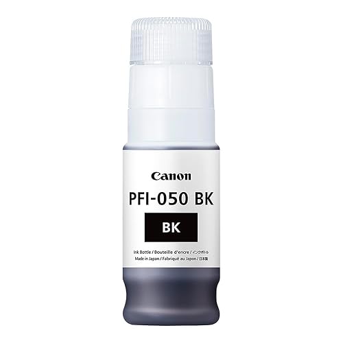 Canon Genuine PFI-050 BK Black Ink Cartridge, Compatible with imagePROGRAF TC-20, TC-20M Large Format Printer