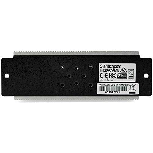 StarTech.com 7-Port USB 2.0 Hub - Metal Industrial USB-A Hub with ESD & 350W Surge Protection - Extended Operating Temp -40 to 185°F - Din Rail/Wall/Desk Mountable - USB Expander Hub (HB20A7AME)