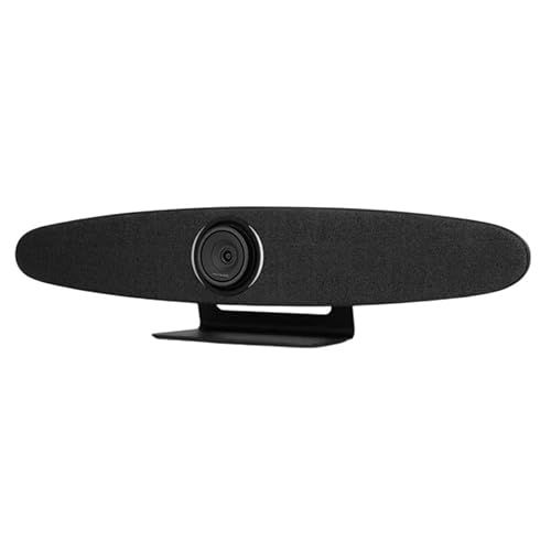 ROCWARE RC10 4K UHD USB Video Bar with 8.51MP Sensor, 121-Degree Wide Field of View, Auto-Framing, and Voice Tracking (Black)