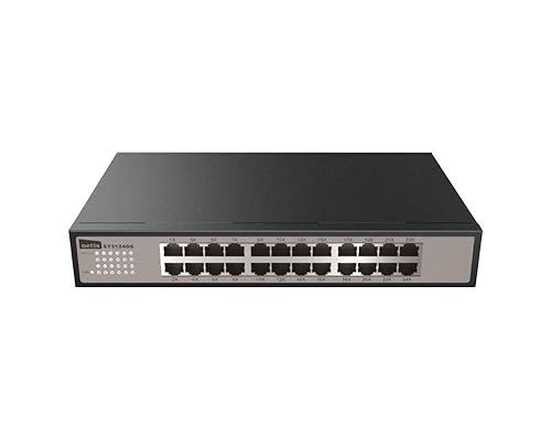 Netis 24 Port Unmanaged Gigabit Switch, Desktop Ethernet Splitter, Ethernet Hub, Plug and Play, Fanless Quite, Traffic Optimization, Sturdy Metal, Rack mountable with Included mounting Bracket 24 Port Gigabit