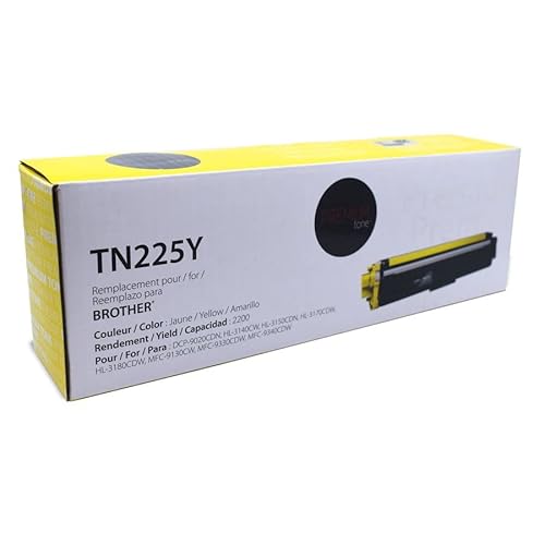 Premium Tone Replacement for Brother TN225Y High Yield Yellow