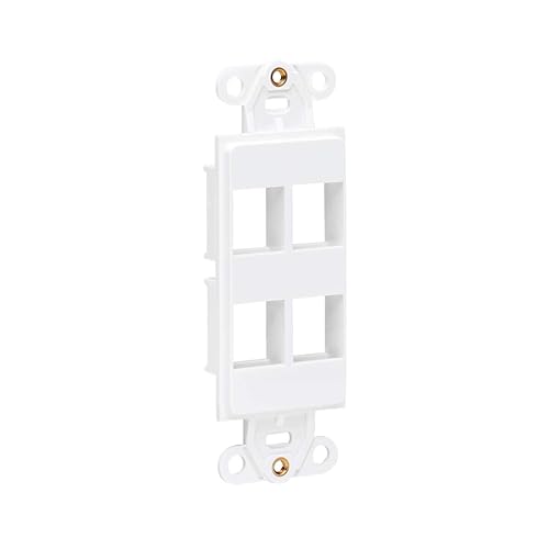 Tripp Lite Center Plate Insert, Decora Style - Vertical, 4 Ports