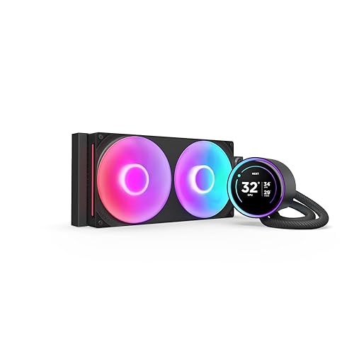 NZXT Kraken Elite 280 RGB 2024 - AIO CPU Liquid Cooler - 280mm Radiator - F280 RGB Core Fan - Customizable 2.72 IPS LCD - NZXT Turbine Pump - AMD® AM5, AM4 - Intel® LGA 1851/1700, 1200/115X - Black Black 280mm Radiator Kraken Elite RGB