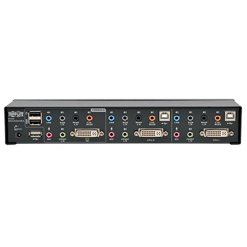 Tripp Lite 2-Port Dvi Dual-Link/USB KVM Switch with 2 X 6 Feet Audio Cables (B004-DUA2-HR-K) Black
