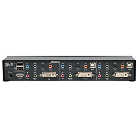 Tripp Lite 2-Port Dvi Dual-Link/USB KVM Switch with 2 X 6 Feet Audio Cables (B004-DUA2-HR-K) Black
