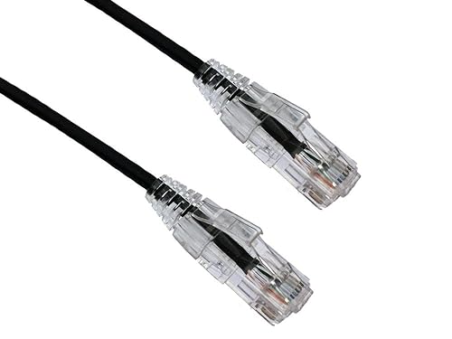 Axiom 3FT CAT6A BENDNFLEX Ultra-Thin SNAGLESS Patch Cable 650MHZ (Black)