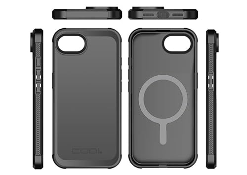 CODi Aegis Rugged iPhone 16e Case – Military-Grade Drop Protection, Slim Lightweight Shockproof Cover, Wireless Charging Compatible Black