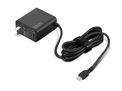 Lenovo USB-C 65W Wall Charger - PD 3.0 - Power Adapter for Laptop, Tablet, Notebook, USB-C Compatible Devices - Slim, Light and Portable with 6.5 Foot Cable - Black