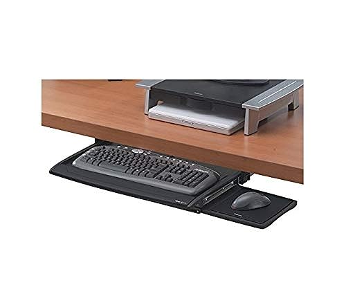 Fellowes Office Suites Deluxe Keyboard Drawer, 2.5 x 30.88 x 14.06, Black/Silver, 80312