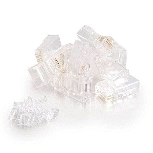 C2G Legrand RJ45 Modular Load Bar Connectors, RJ45 Cat5e Modular Plug to Use as Data Transfer Plug, Multipack Ethernet Cable Plug, 100 Per Pack, 1 Pack, C2G 27575