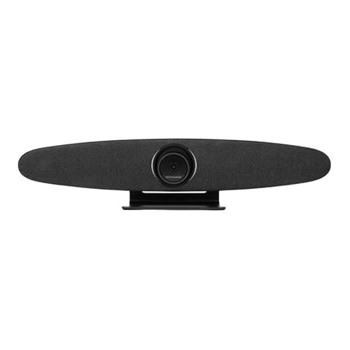 ROCWARE RC10 4K UHD USB Video Bar with 8.51MP Sensor, 121-Degree Wide Field of View, Auto-Framing, and Voice Tracking (Black)