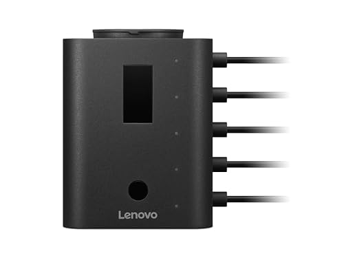 Lenovo Smart Charger, Designed for Chromebooks, Charge 5 laptops at Once and Monitor Their Battery Levels, Integrated 30cm USB-C Cables