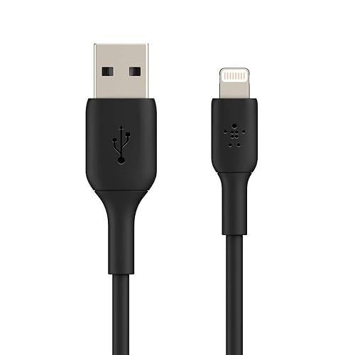 Belkin BoostCharge Lightning Cable 2-Pack - 3.3ft/1M - MFi Certified Apple iPhone Charger USB-A to Lightning Cable - iPhone Cable - iPhone Charger Cord - Apple Charger - USB Phone Charger - Black Black 3.3 ft - 2 pack
