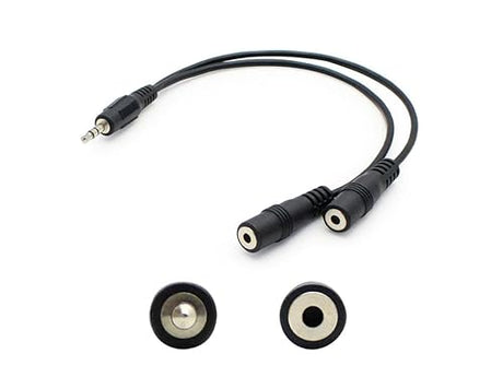 0.5ft Stereo Audio Splitter 3.5mm to 2x3.5mm Male to 2x Female