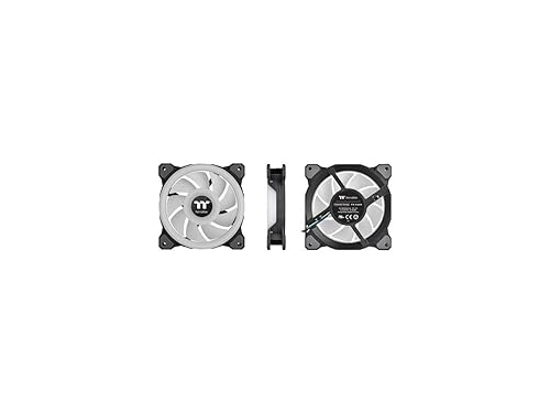 Thermaltake Riing Quad 120mm 16.8 Million RGB Color (Alexa, Razer Chroma) Software Enabled 4 Light Rings 54 Addressable LED 9 Blades Hydraulic Bearing Case/Radiator Fan CL-F088-PL12SW-B Triple Pack Black