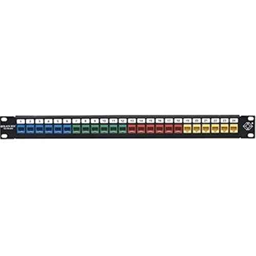 Black Box GigaStation2 High-Density Multimedia Patch Panel, 24-Port, 1U - 24 Port(s) - 24 x RJ-45 - 1U High - Rack-mountable