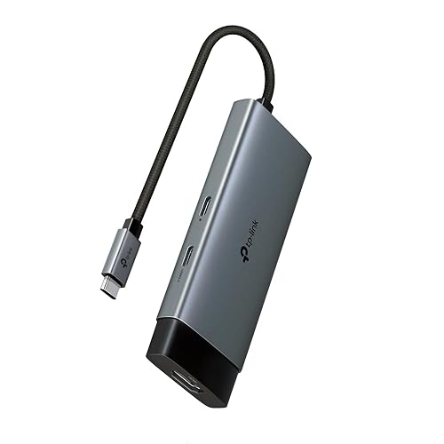 TP-Link USB Type-C 5-in-1 Hub (UH5020C) – 4K HDMI 60Hz, 100W PD Charging, 5Gbps USB-C & 2 USB-A Ports, Plug & Play, Aluminum Alloy, Braided Cable, Compatible with Windows, macOS, iPadOS, ChromeOS 5-Port USB-C