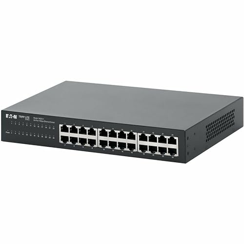 Eaton Tripp Lite Series 24-Port 10/100/1000 Mbps Desktop Gigabit Ethernet Unmanaged Switch, Metal Enclosure