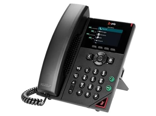 Poly VVX 250 IP Phone - Corded - Corded - Wall Mountable, Desktop - Black - TAA Compliant - VoIP - 2.8 LCD - 2 x Network (RJ-45) - PoE Ports