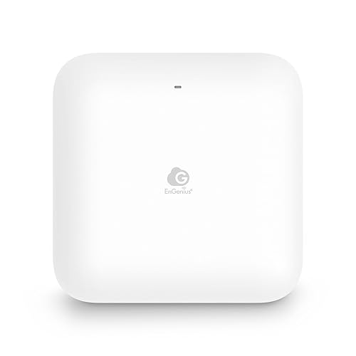 EnGenius ECW520 Wi-Fi 7 Tri-Band Indoor Access Point – 10.8 Gbps Speeds, 2x2x2 MU-MIMO, 2.5GbE PoE+, 2.4/5/6GHz, 320MHz Channels, Supports 500 Devices, 1,200 Sq Ft Coverage, Cloud Managed