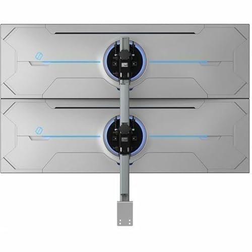 Atdec AWMS-2-BT75-H-S Heavy Duty Dual Vertical Monitor Mount with HD F-clamp